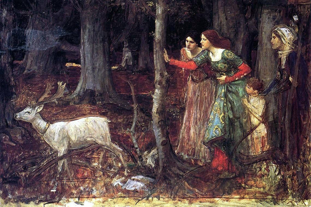 The Mystic Wood in Detail John William Waterhouse